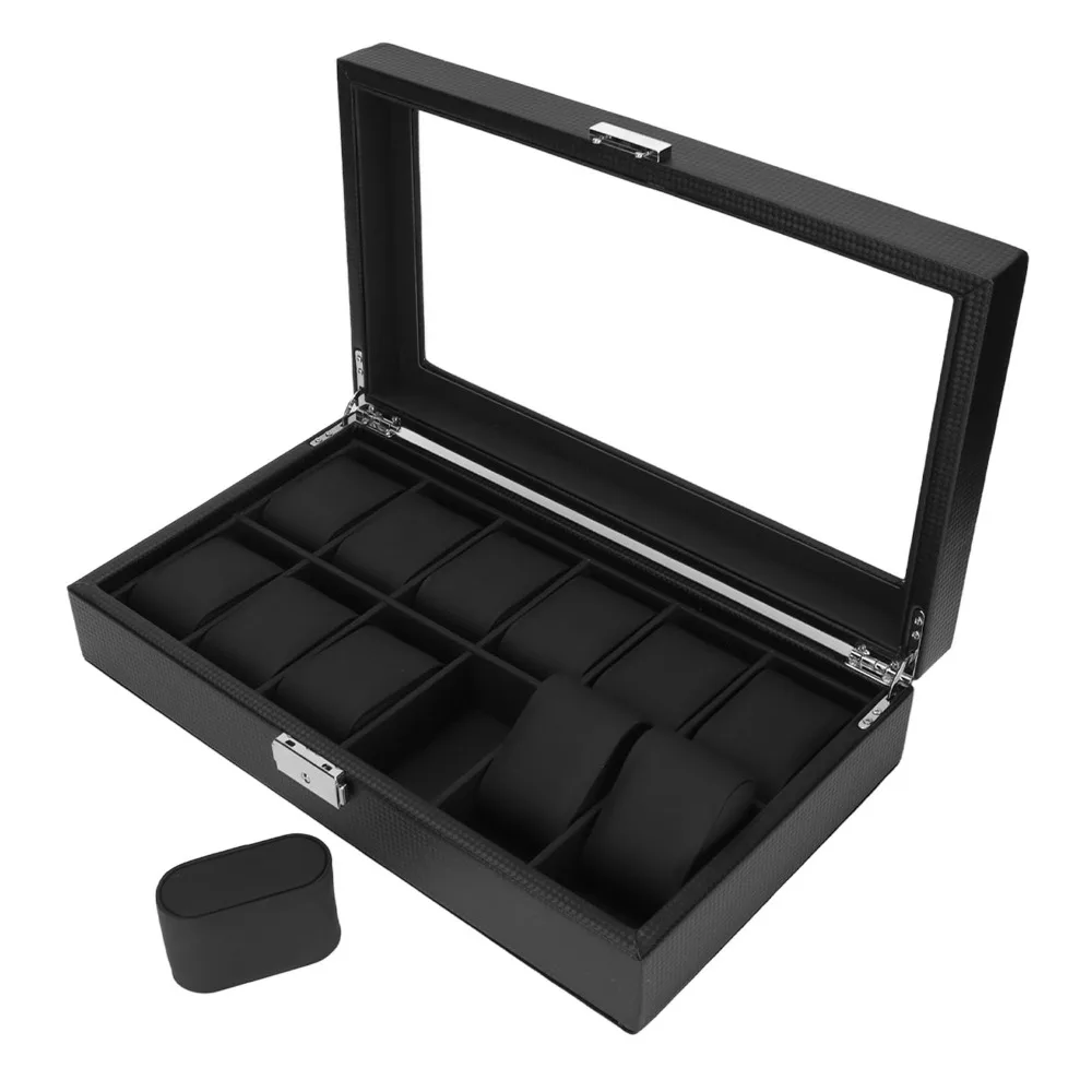 Carbon fiber texture Watch Storage Box PU leather Multi-functional Watch Display Case Woven pattern Ornament Container
Carbon fiber texture Watch Storage Box PU leather Multi-functional Watch Display Case Woven pattern Ornament Container