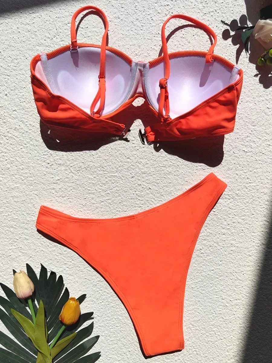 Sexy Push Up Underwired Bra Cup Bikini Women Swimwear Female Swimsuit Two-pieces Bikini set Ribbed Bathing Suit Swim Beach Wear
Sexy Push Up Underwired Bra Cup Bikini Women Swimwear Female Swimsuit Two-pieces Bikini set Ribbed Bathing Suit Swim Beach Wear
