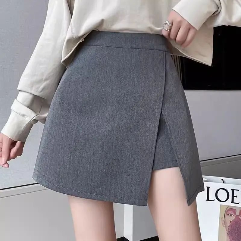 Fashion Solid Color Spliced Fake Two Pieces Skirts Female Clothing Summer New Loose Zipper High Waist Preppy Style Skirts
Fashion Solid Color Spliced Fake Two Pieces Skirts Female Clothing Summer New Loose Zipper High Waist Preppy Style Skirts