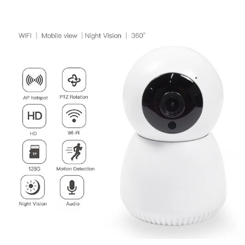 360° PTZ WiFi Camera HD 720P WIFI IP Surveillance Camera Automatic Tracking Smart Home Security Indoor Wireless Monitor RW101P
360° PTZ WiFi Camera HD 720P WIFI IP Surveillance Camera Automatic Tracking Smart Home Security Indoor Wireless Monitor RW101P