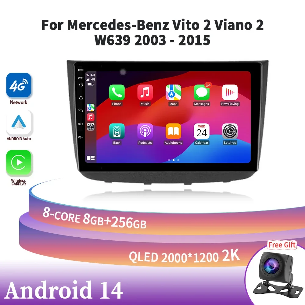 Android 14 For Mercedes-Benz Vito 2 Viano 2 W639 2003-2015 Car Radio Multimedia Wireless Carplay 4G Navigation Stereo Screen
Android 14 For Mercedes-Benz Vito 2 Viano 2 W639 2003-2015 Car Radio Multimedia Wireless Carplay 4G Navigation Stereo Screen