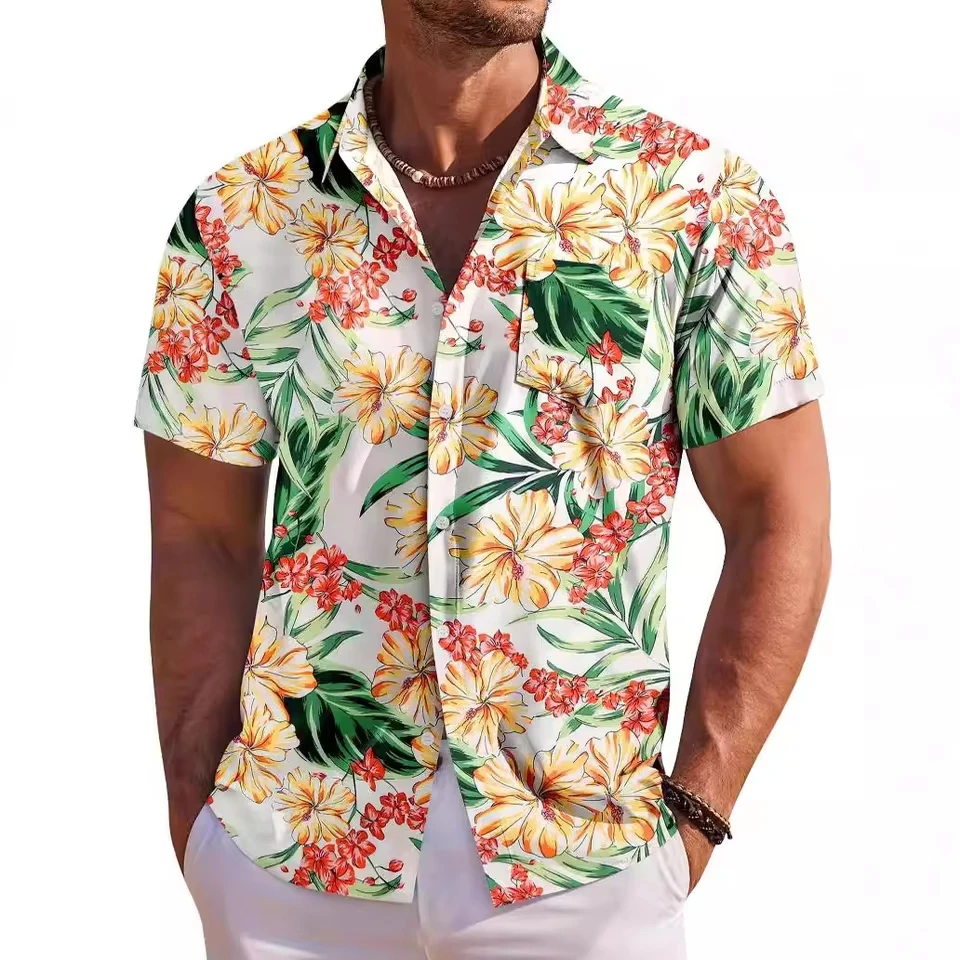 Men's Seaside Resort Casual Fashion Hawaiian 3D Digital Print Short Sleeve Shirt
Men's Seaside Resort Casual Fashion Hawaiian 3D Digital Print Short Sleeve Shirt