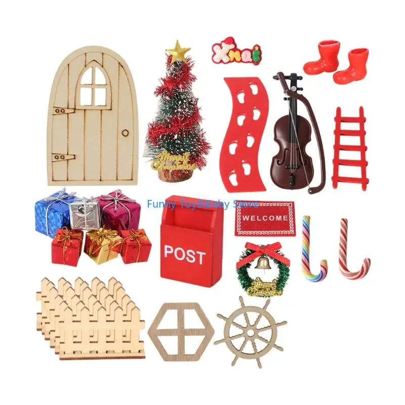 12 масштабных кукольных домиков, набор рождественских украшений, деревянная дверь, мини-елка, подарки, конфета, приветственный
12 масштабных кукольных домиков, набор рождественских украшений, деревянная дверь, мини-елка, подарки, конфета, приветственный