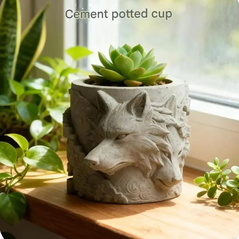 91AF Wolf Head Silicone Crafting Mold for Making Unique Resin Planter Holder Jewelry Displays with Sharpful Detail
91AF Wolf Head Silicone Crafting Mold for Making Unique Resin Planter Holder Jewelry Displays with Sharpful Detail