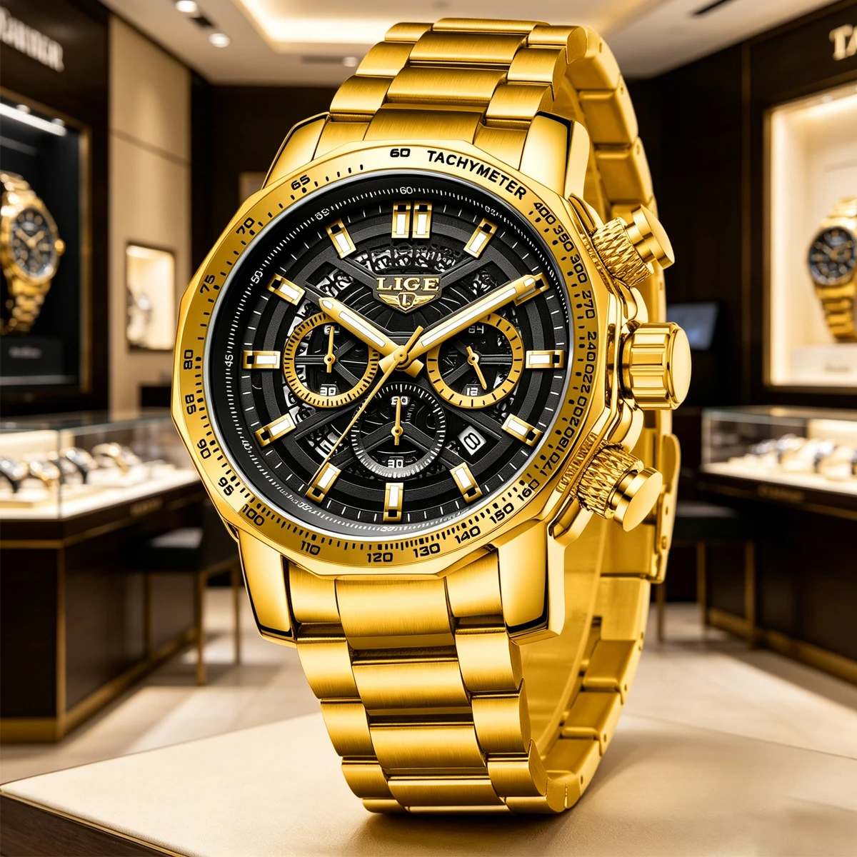 LIGE Luxury Trendy Man Wristwatch Waterproof Stainless Steel Luminous Men Watch Date Week Fashion Quartz Men's Watches Reloj
LIGE Luxury Trendy Man Wristwatch Waterproof Stainless Steel Luminous Men Watch Date Week Fashion Quartz Men's Watches Reloj