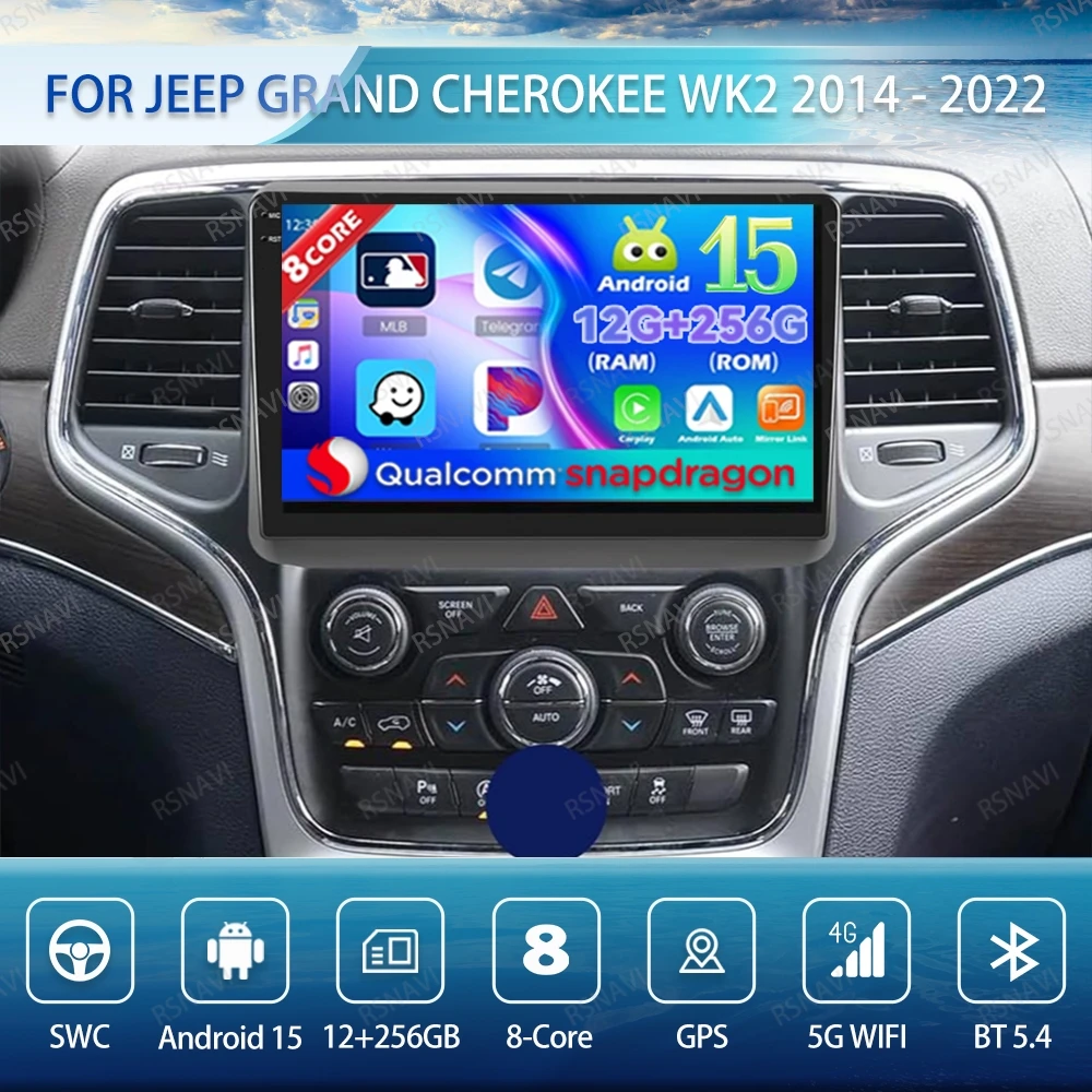 Android 15 Car Radio For Jeep Grand Cherokee WK2 2014 - 2022 Qualcomm Head Unit 5G WIFI DSP GPS BT QLED Stereo Navigation 4G LTE
Android 15 Car Radio For Jeep Grand Cherokee WK2 2014 - 2022 Qualcomm Head Unit 5G WIFI DSP GPS BT QLED Stereo Navigation 4G LTE