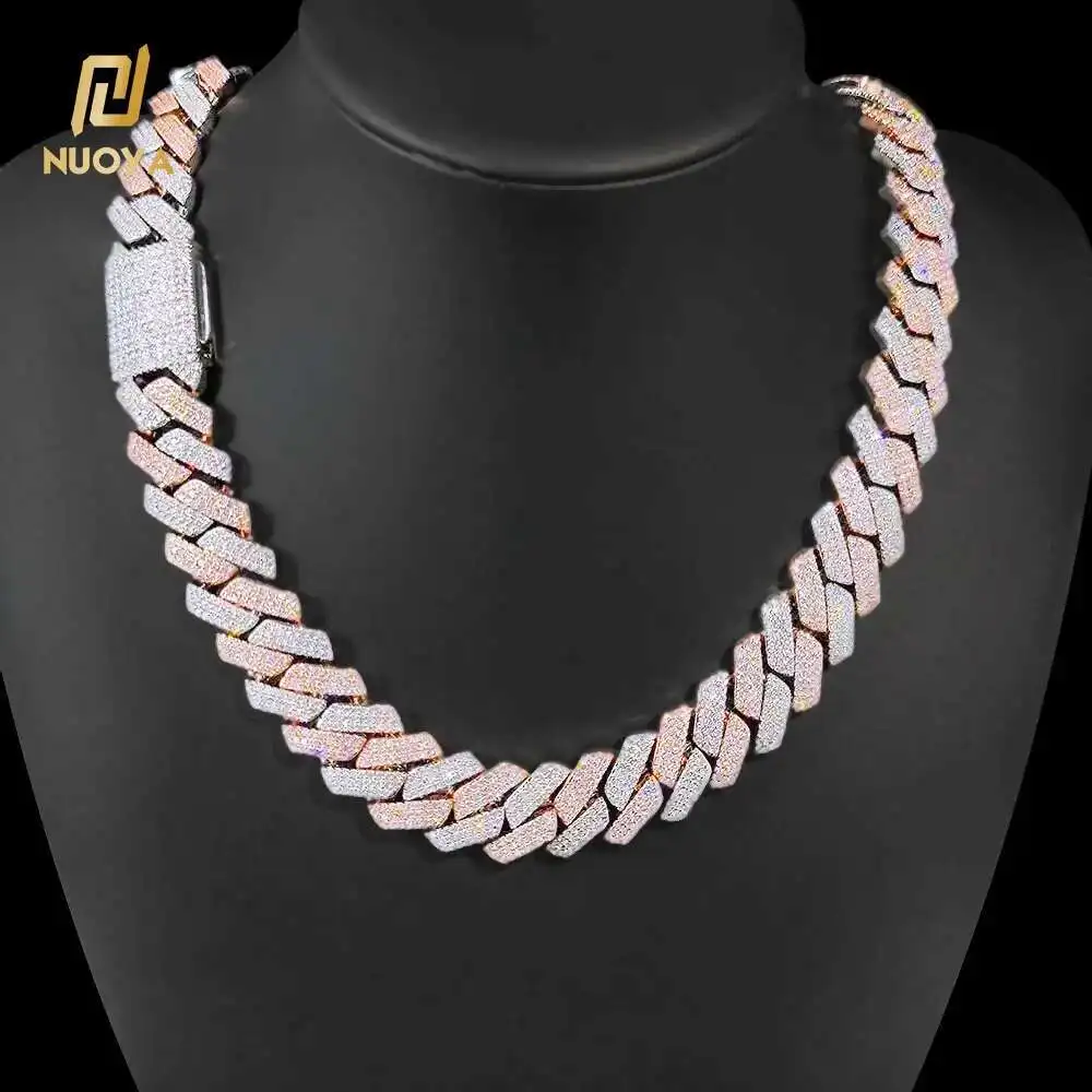 20mm Pink Silver Gold Plated Cuban Link Brass Chain Hip Hop Iced Out Diamond Bracelet Necklace Fine Jewelry for Men and Women
20mm Pink Silver Gold Plated Cuban Link Brass Chain Hip Hop Iced Out Diamond Bracelet Necklace Fine Jewelry for Men and Women