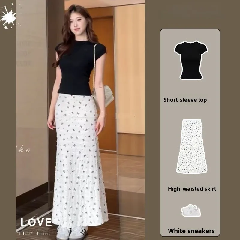 Новинка Весна-Лето: Корейский комплект с юбкой-полусолнце и цветочным принтом, с завышенной талией, облегающий, для женщин, повседневный, для офиса, юбка-кейк
Новинка Весна-Лето: Корейский комплект с юбкой-полусолнце и цветочным принтом, с завышенной талией, облегающий, для женщин, повседневный, для офиса, юбка-кейк