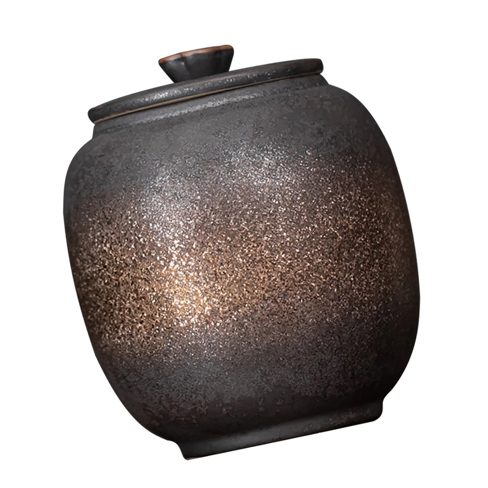 Luxury Gold-Trimmed Iron-Glazed Ceramic Tea Canister Large Capacity Airtight Storage for Tea Sugar Beans Desktop Decor Japanese
Luxury Gold-Trimmed Iron-Glazed Ceramic Tea Canister Large Capacity Airtight Storage for Tea Sugar Beans Desktop Decor Japanese