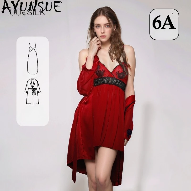 AYUNSUE 16 мм, 100% шелковый халат из тутового шелка, комплекты для женщин, весенние пижамные комплекты, сексуальная домашняя одежда для сна, женский домашний костюм из двух предметов
AYUNSUE 16 мм, 100% шелковый халат из тутового шелка, комплекты для женщин, весенние пижамные комплекты, сексуальная домашняя одежда для сна, женский домашний костюм из двух предметов