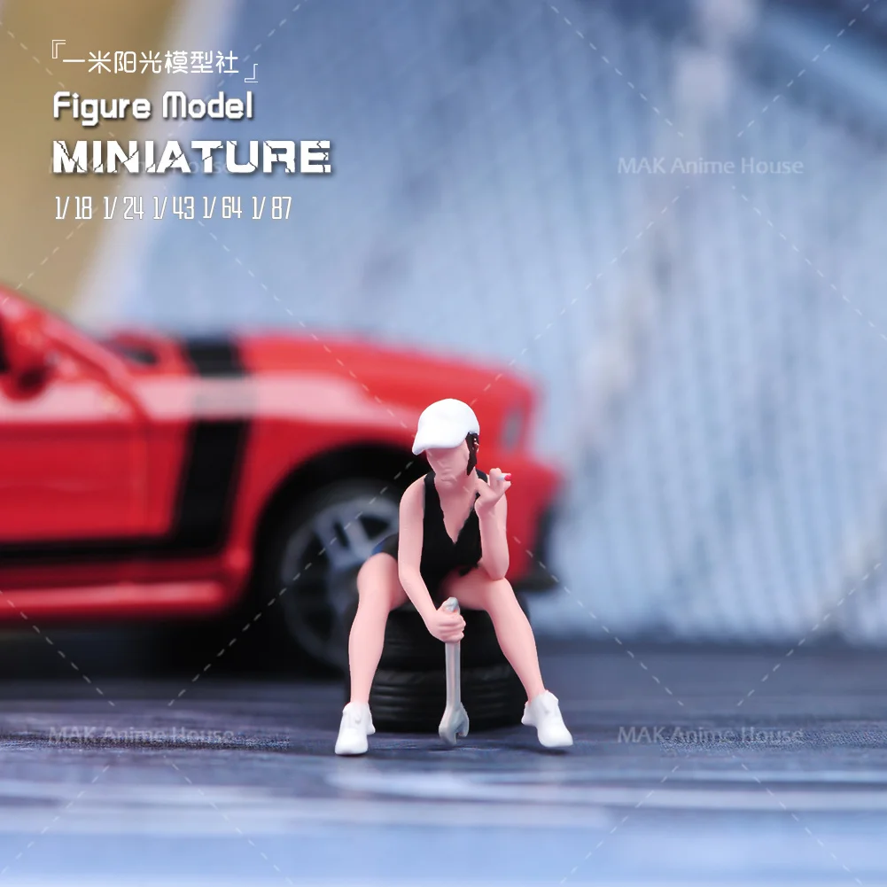 Miniatures Figures 1/87 1/64 1/43 1/24 1/18 Female Repairman Wearing Baseball Cap Sitting On Tire Model Creative Scene Dolls Toy
Miniatures Figures 1/87 1/64 1/43 1/24 1/18 Female Repairman Wearing Baseball Cap Sitting On Tire Model Creative Scene Dolls Toy
