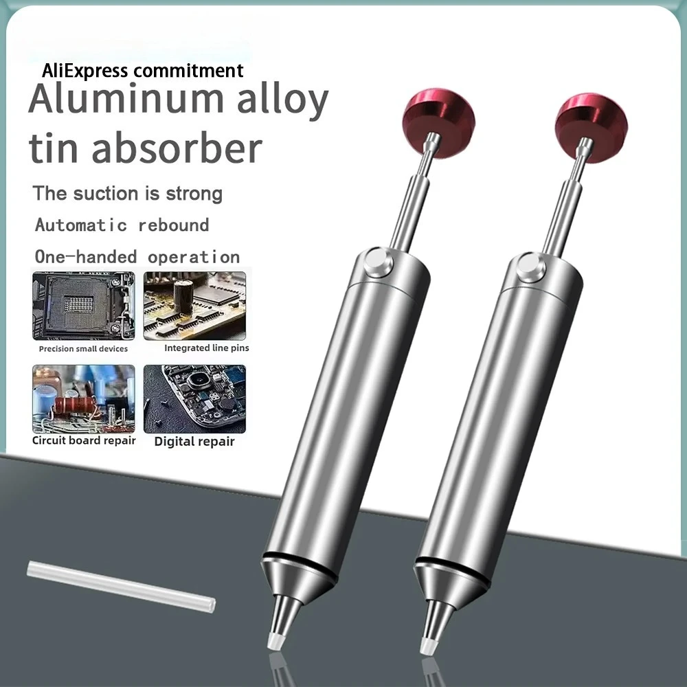 Aluminum Desoldering Pump Suction Tin Gun Soldering Sucker Pen Powerful Vacuum Iron Welding Repair Tool for Electronic Component
Aluminum Desoldering Pump Suction Tin Gun Soldering Sucker Pen Powerful Vacuum Iron Welding Repair Tool for Electronic Component