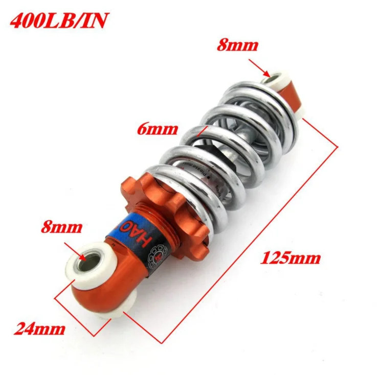 Bicycle Shock Absorber 125mm 400LBS Rear Suspension Spring Shock Damper Absorber
Bicycle Shock Absorber 125mm 400LBS Rear Suspension Spring Shock Damper Absorber