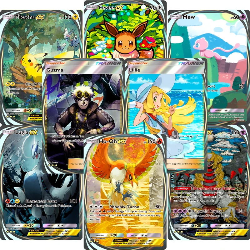 Карманный Ho-Oh Lugia Suicune Buzzwole Palkia Mewtwo Arceus Самодельные карты с гравированными текстурами Singles Коллекция аниме Игровые карты
Карманный Ho-Oh Lugia Suicune Buzzwole Palkia Mewtwo Arceus Самодельные карты с гравированными текстурами Singles Коллекция аниме Игровые карты