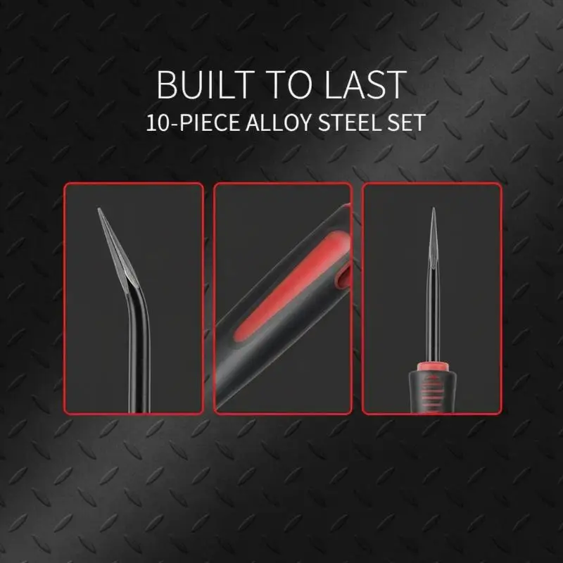 【W】10PCS Heat-resistant Antislip Hook Pick Set O-Ring Gasket Puller Removal Tool Pick Hook Durable Car Repair Tool
【W】10PCS Heat-resistant Antislip Hook Pick Set O-Ring Gasket Puller Removal Tool Pick Hook Durable Car Repair Tool