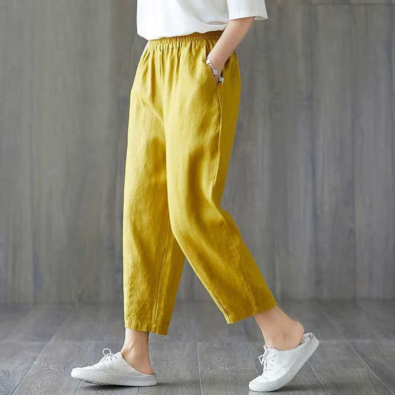 Summer Straight Loose Solid Color Harem Pants Fashion Elastic Waist Patchwork Pocket Casual Comfortable Wild Women's Clothing
Summer Straight Loose Solid Color Harem Pants Fashion Elastic Waist Patchwork Pocket Casual Comfortable Wild Women's Clothing