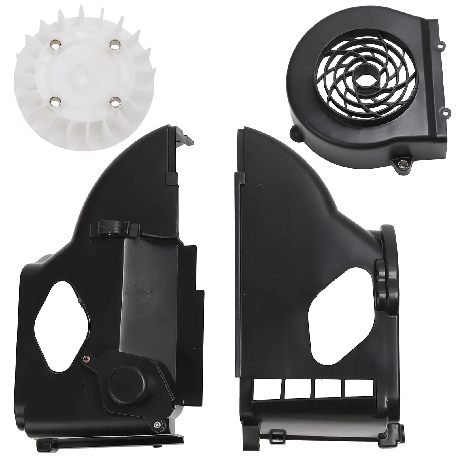 Air Director Cooling Fan Cover Assembly in PP Material Replacement for Chinese GY6 49cc 50cc 4-Stroke Engine ATV Go Kart Moped
Air Director Cooling Fan Cover Assembly in PP Material Replacement for Chinese GY6 49cc 50cc 4-Stroke Engine ATV Go Kart Moped