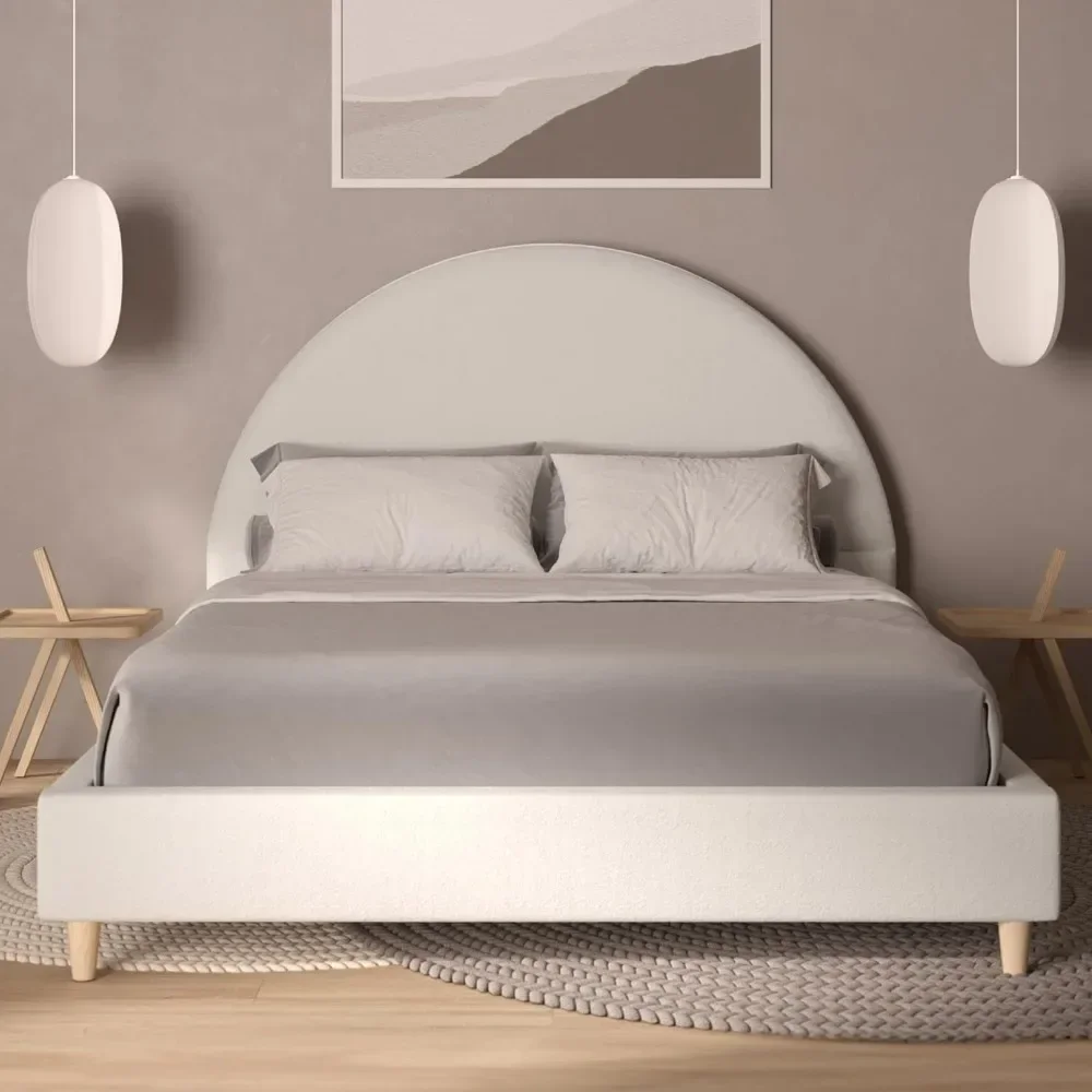 Bed Frame,with Arch Shaped Headboard,with Solid Wood Legs - Boho Or Modern Style - No Box Spring Needed,bed Frame
Bed Frame,with Arch Shaped Headboard,with Solid Wood Legs - Boho Or Modern Style - No Box Spring Needed,bed Frame