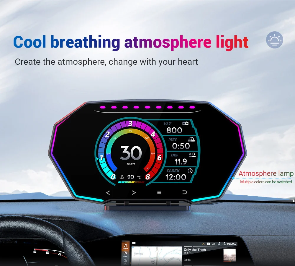 Automotive Diagnostics 2 + Global Positioning System, Electronic Touch Screen, 5.5-inch F11 Head-Up Display Speedometer
Automotive Diagnostics 2 + Global Positioning System, Electronic Touch Screen, 5.5-inch F11 Head-Up Display Speedometer