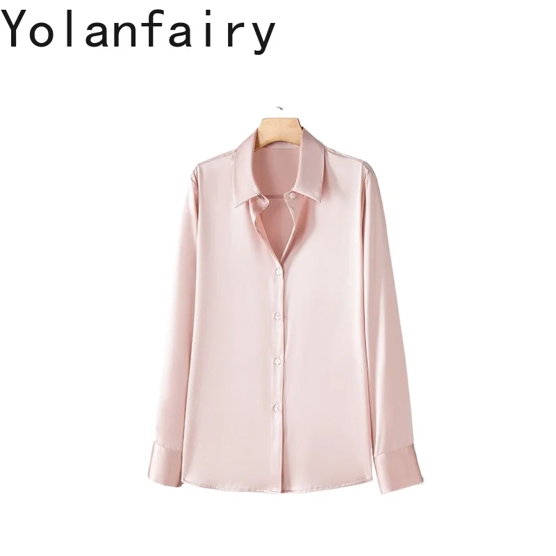 YOLANFAIRY Light Luxury 93% Real Mulberry Silk Shirt for Woman Spring Long Sleeve Satin Tops Women Shirts Elegant Loose Blouses
YOLANFAIRY Light Luxury 93% Real Mulberry Silk Shirt for Woman Spring Long Sleeve Satin Tops Women Shirts Elegant Loose Blouses