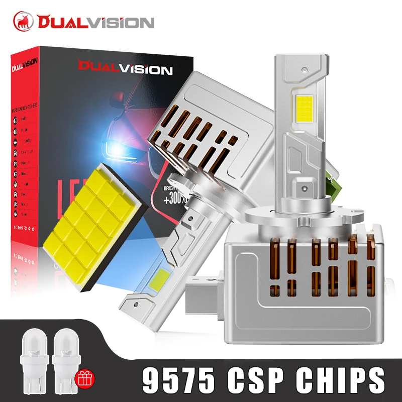 Dualvision D1S D3S LED Headlights 1:1 Car Lamp Xenon HID D2S D4S D1R D2R D3R D4R Turbo Auto Bulbs Two-sided CSP Chip 6000K 12V
Dualvision D1S D3S LED Headlights 1:1 Car Lamp Xenon HID D2S D4S D1R D2R D3R D4R Turbo Auto Bulbs Two-sided CSP Chip 6000K 12V