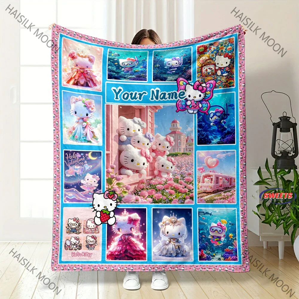 New Arrival Multi-grid Hello Kitty Cartoon Blanket Name Customized Sofa Bed Office RV Camping Four Seasons Blanket Special Gift
New Arrival Multi-grid Hello Kitty Cartoon Blanket Name Customized Sofa Bed Office RV Camping Four Seasons Blanket Special Gift