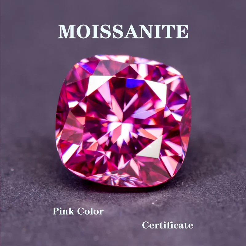 Wholesale Moissanite Stone Cushion Cut Pink Color with Wholesale Price DIY Advanced Charms Jewelry Rings Earrings Making GRA Cer
Wholesale Moissanite Stone Cushion Cut Pink Color with Wholesale Price DIY Advanced Charms Jewelry Rings Earrings Making GRA Cer