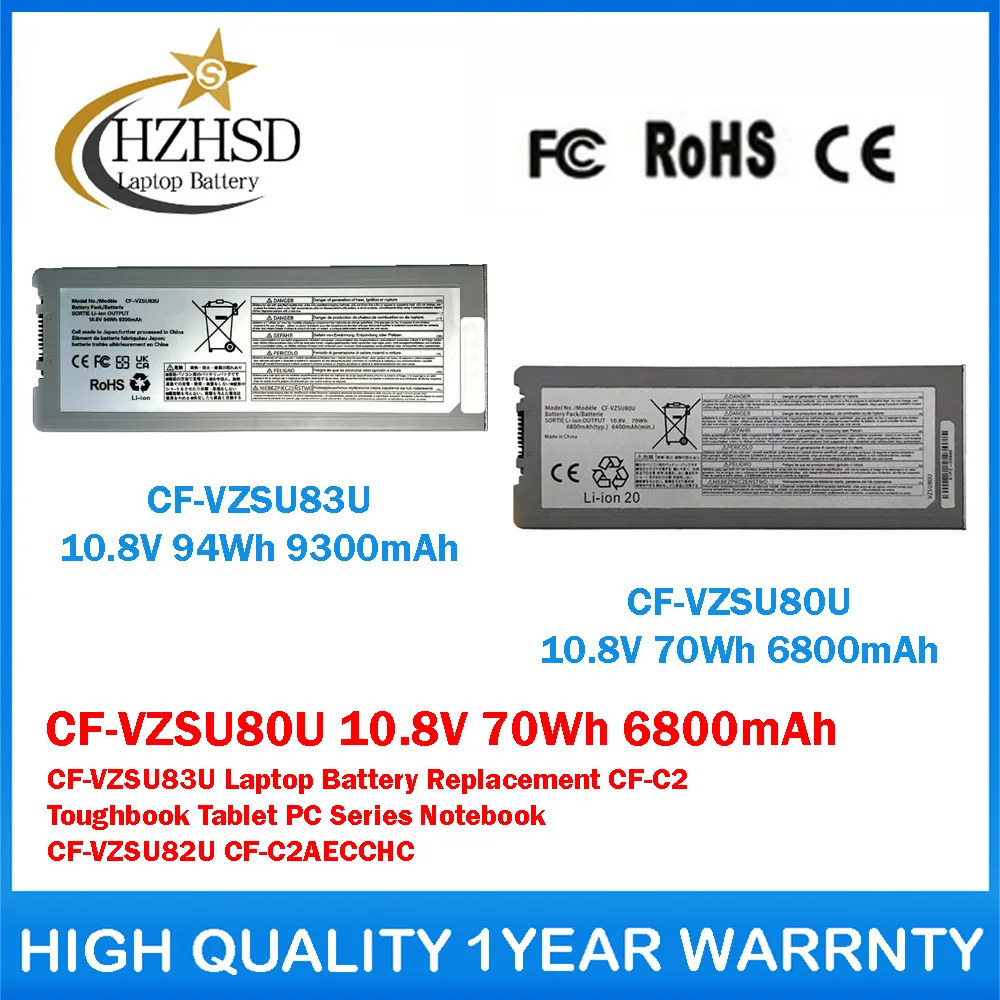 CF-VZSU80U 10.8V 70Wh 6800mAh CF-VZSU83U Genuine Original Laptop Battery Replacement For Panasonic CF-C2 Toughbook Tablet Series
CF-VZSU80U 10.8V 70Wh 6800mAh CF-VZSU83U Genuine Original Laptop Battery Replacement For Panasonic CF-C2 Toughbook Tablet Series