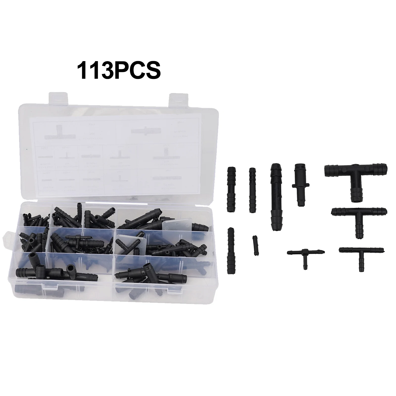 113PCS Car Vacuum Connector Assortment Kit Water Spray Pipe Joints Glass Washers Wiper Connection Pipes Air Bypass Valve 
113PCS Car Vacuum Connector Assortment Kit Water Spray Pipe Joints Glass Washers Wiper Connection Pipes Air Bypass Valve