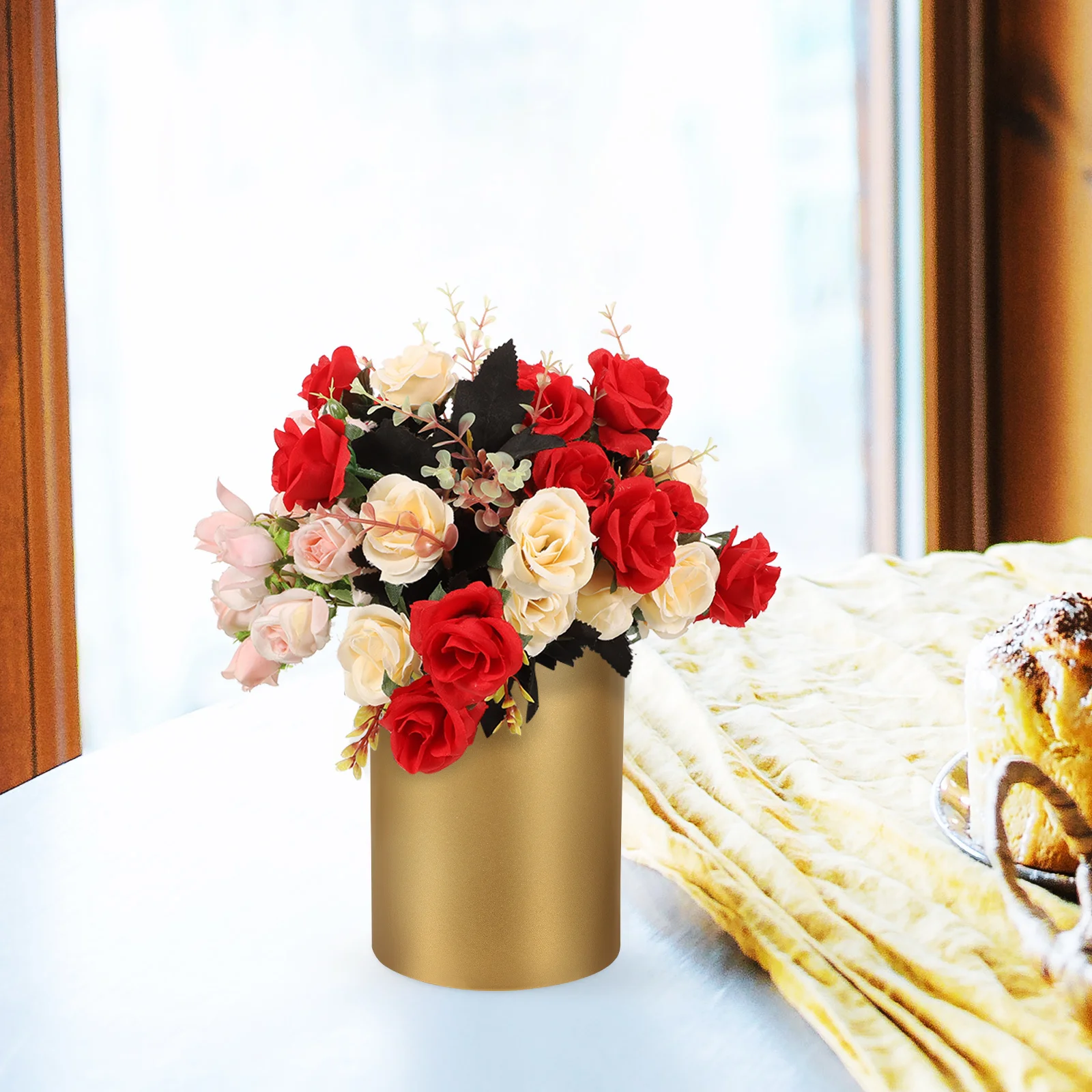 Metal Flower Arrangement Vase Vintage Cylinder Bucket for Fresh Or Dried Flowers Country Style Home Wedding Decoration Piece
Metal Flower Arrangement Vase Vintage Cylinder Bucket for Fresh Or Dried Flowers Country Style Home Wedding Decoration Piece