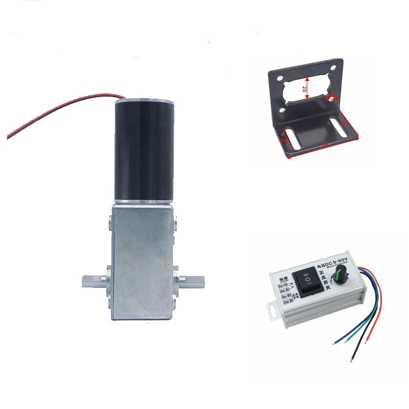 5882-45zy Dual Shaft Worm Gear DC Self-Locking Geared Motor Bracket and Pwm Positive And Reverse Governor Controller Drive
5882-45zy Dual Shaft Worm Gear DC Self-Locking Geared Motor Bracket and Pwm Positive And Reverse Governor Controller Drive