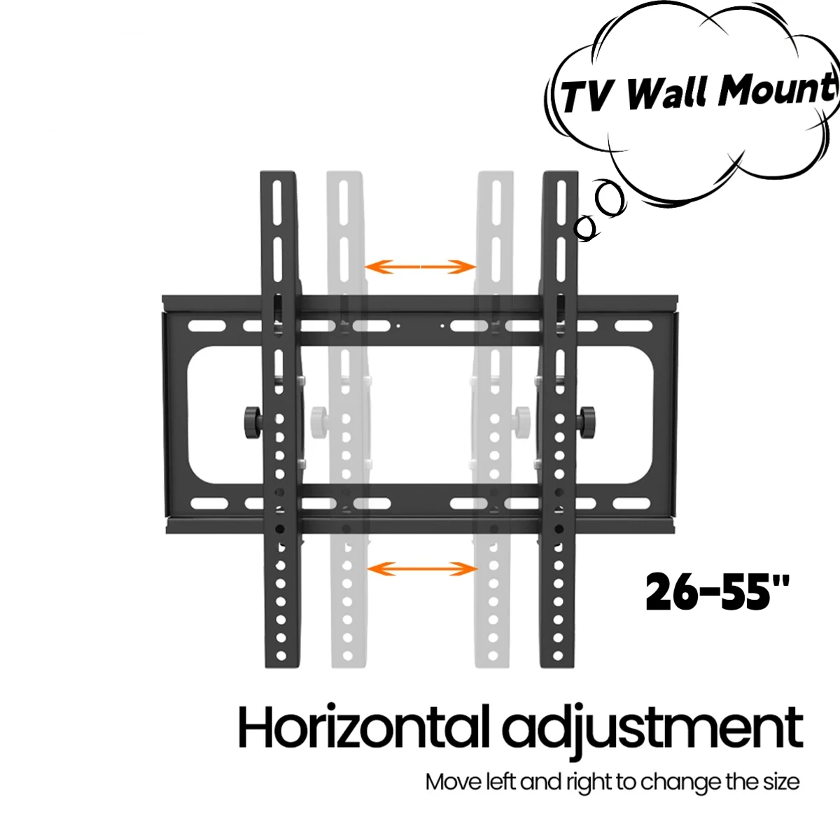 Heavy Duty Universal TV Wall Mount - Fits 26-55" LED/Plasma/OLED TVs, Max VESA 400x400mm, 110lbs/50kg Loading Capacity
Heavy Duty Universal TV Wall Mount - Fits 26-55" LED/Plasma/OLED TVs, Max VESA 400x400mm, 110lbs/50kg Loading Capacity