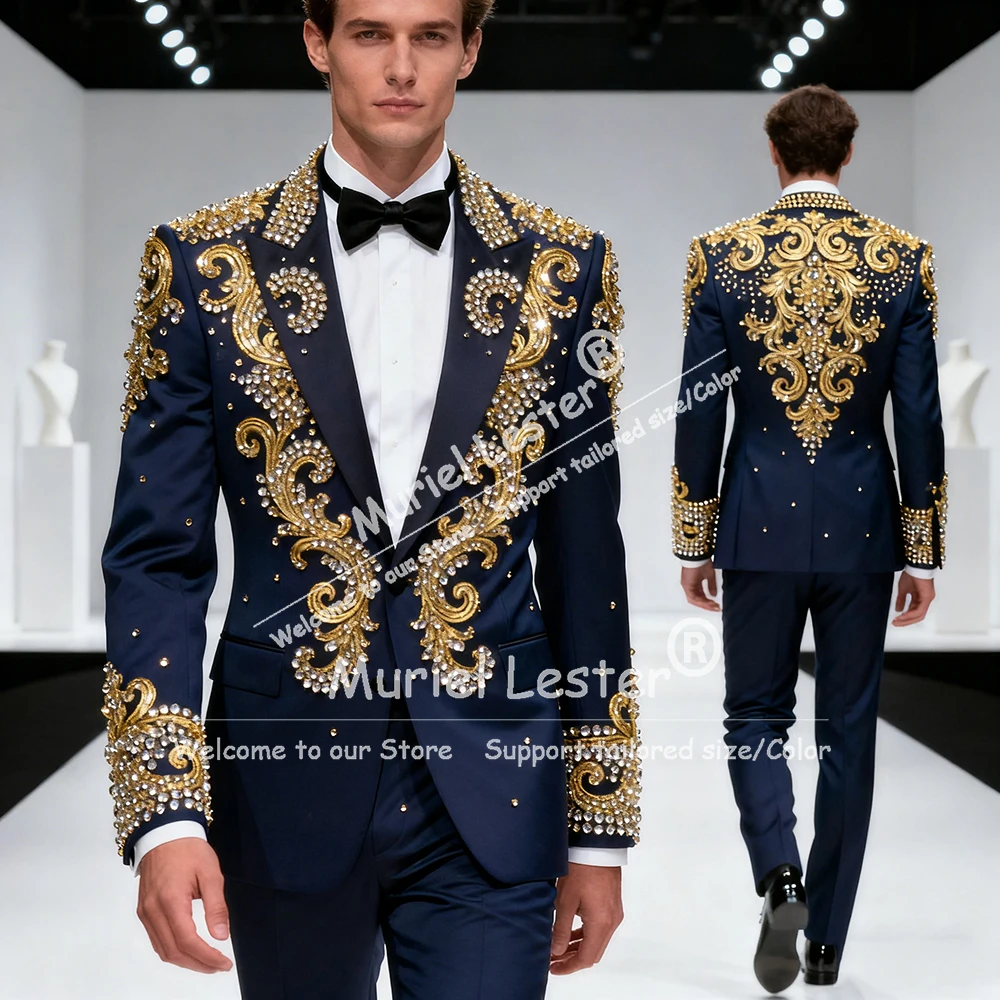Уникальный дизайн, мужские костюмы с кристаллами из бисера, комплект из 2 предметов, пиджаки для выпускного жениха, приталенный свадебный смокинг, наряд по индивидуальному заказу, trajes para hombre
Уникальный дизайн, мужские костюмы с кристаллами из бисера, комплект из 2 предметов, пиджаки для выпускного жениха, приталенный свадебный смокинг, наряд по индивидуальному заказу, trajes para hombre