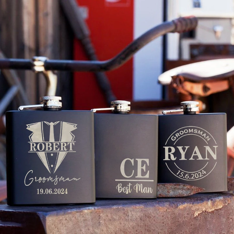 Personalised Engraved Hip Flask Custom Groomsmen Gift Wedding Bridal Party Gifts for Men Stainless Steel Groomsmen Flask Present
Personalised Engraved Hip Flask Custom Groomsmen Gift Wedding Bridal Party Gifts for Men Stainless Steel Groomsmen Flask Present
