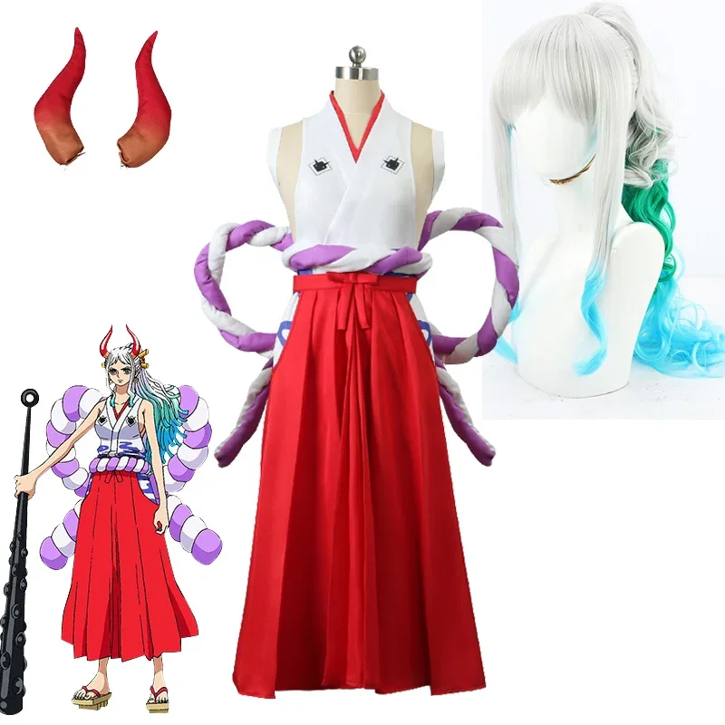 One Piece Yamato Cosplay Costume Wano Country Kimono Sets Kozuki Oden Oniji Wig Headgear Halloween Party Anime Japanese Wafuku
One Piece Yamato Cosplay Costume Wano Country Kimono Sets Kozuki Oden Oniji Wig Headgear Halloween Party Anime Japanese Wafuku