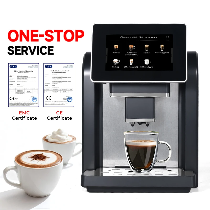 Intelligent Fully Automatic Touch Screen Smart Coffee Maker Machine With Milk Tankv
Intelligent Fully Automatic Touch Screen Smart Coffee Maker Machine With Milk Tankv