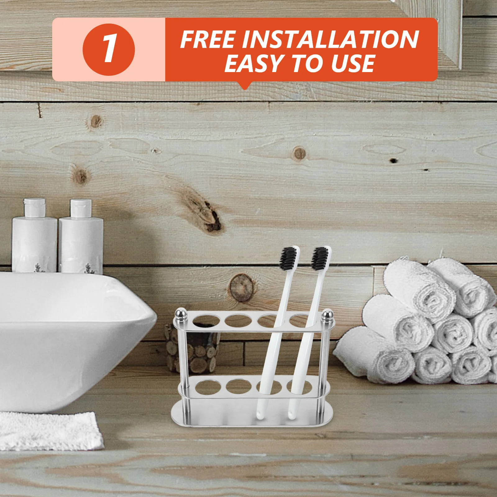 4 Slots Stainless Steel Toothbrush Holder Bathroom Countertop Organizer Toothbrush Stand Toothpaste Space Tooth Brush Holder 
4 Slots Stainless Steel Toothbrush Holder Bathroom Countertop Organizer Toothbrush Stand Toothpaste Space Tooth Brush Holder