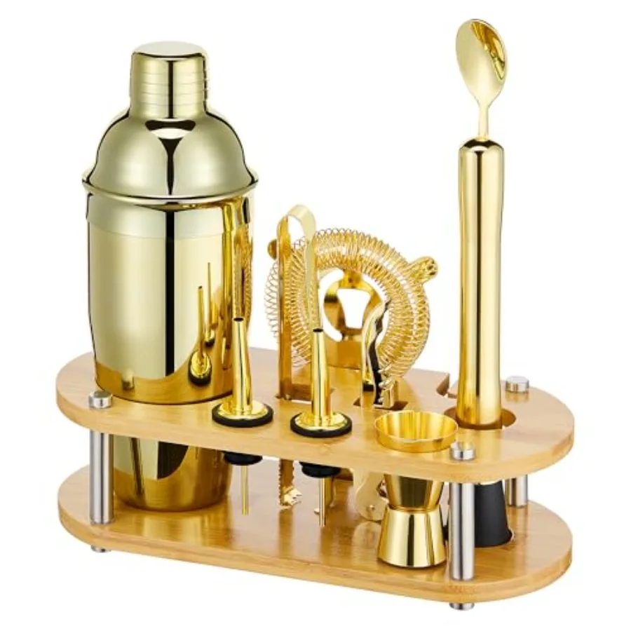 Cocktail Shaker Set Bartender Kit - 11 Pcs Bar Tool Set with Bamboo Stand and All Bar Accories: Martini Shaker, Strainer, Jigge
Cocktail Shaker Set Bartender Kit - 11 Pcs Bar Tool Set with Bamboo Stand and All Bar Accories: Martini Shaker, Strainer, Jigge