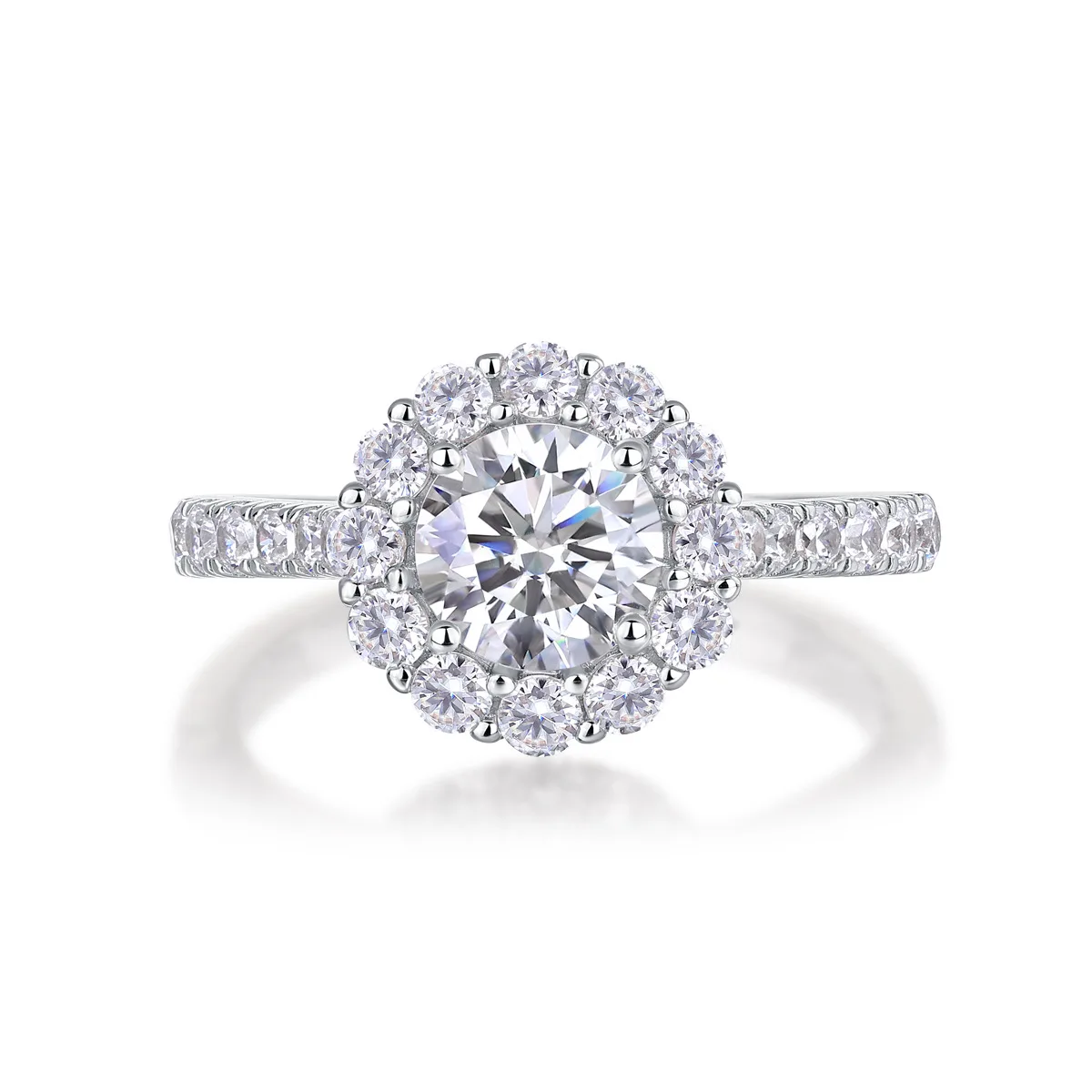 Luxury 1Ct Moissanite Sunflower Ring S925 Silver D VVS1 Bridal Set Full Eternity Wedding Band Promise Jewelry Gift For Her
Luxury 1Ct Moissanite Sunflower Ring S925 Silver D VVS1 Bridal Set Full Eternity Wedding Band Promise Jewelry Gift For Her