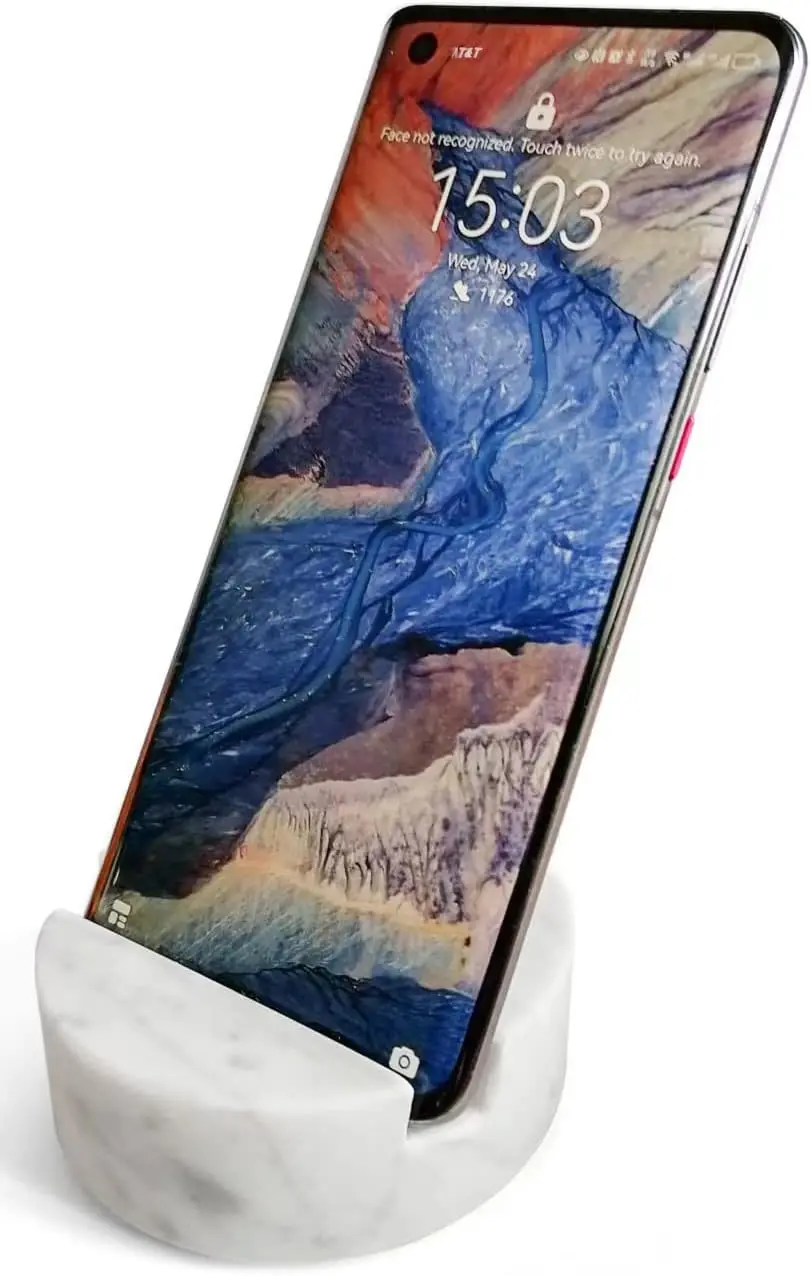 Luxury Marble Phone Stand Holder for Smartphone Tablet Desktop, Heavy Real Stone Mobile Device Stand
Luxury Marble Phone Stand Holder for Smartphone Tablet Desktop, Heavy Real Stone Mobile Device Stand