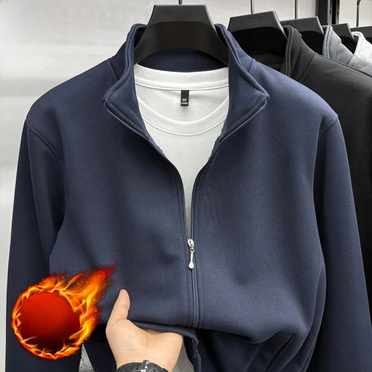 Men's Cotton Blend Zipper Long Sve Fce Lined Thiened Sweatirt Casual Warm Base Layer irt for Autumn Winter
Men's Cotton Blend Zipper Long Sve Fce Lined Thiened Sweatirt Casual Warm Base Layer irt for Autumn Winter