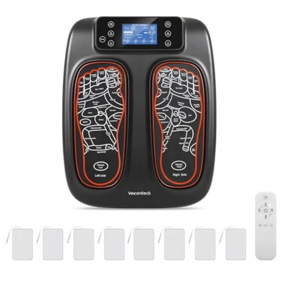 EMS Foot Massager for Neuropathy Pain Relief and Plantar Fasciitis TENS Foot Stimulator with 6 Modes 99 Intensities Remote Cont
EMS Foot Massager for Neuropathy Pain Relief and Plantar Fasciitis TENS Foot Stimulator with 6 Modes 99 Intensities Remote Cont