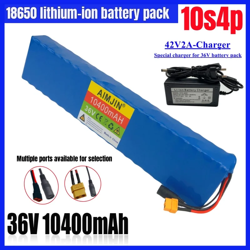 36V 10400mAh 10S4P 18650 Lithium Battery Pack for Electric Car Bicycle Motor Scooter With BMS
36V 10400mAh 10S4P 18650 Lithium Battery Pack for Electric Car Bicycle Motor Scooter With BMS