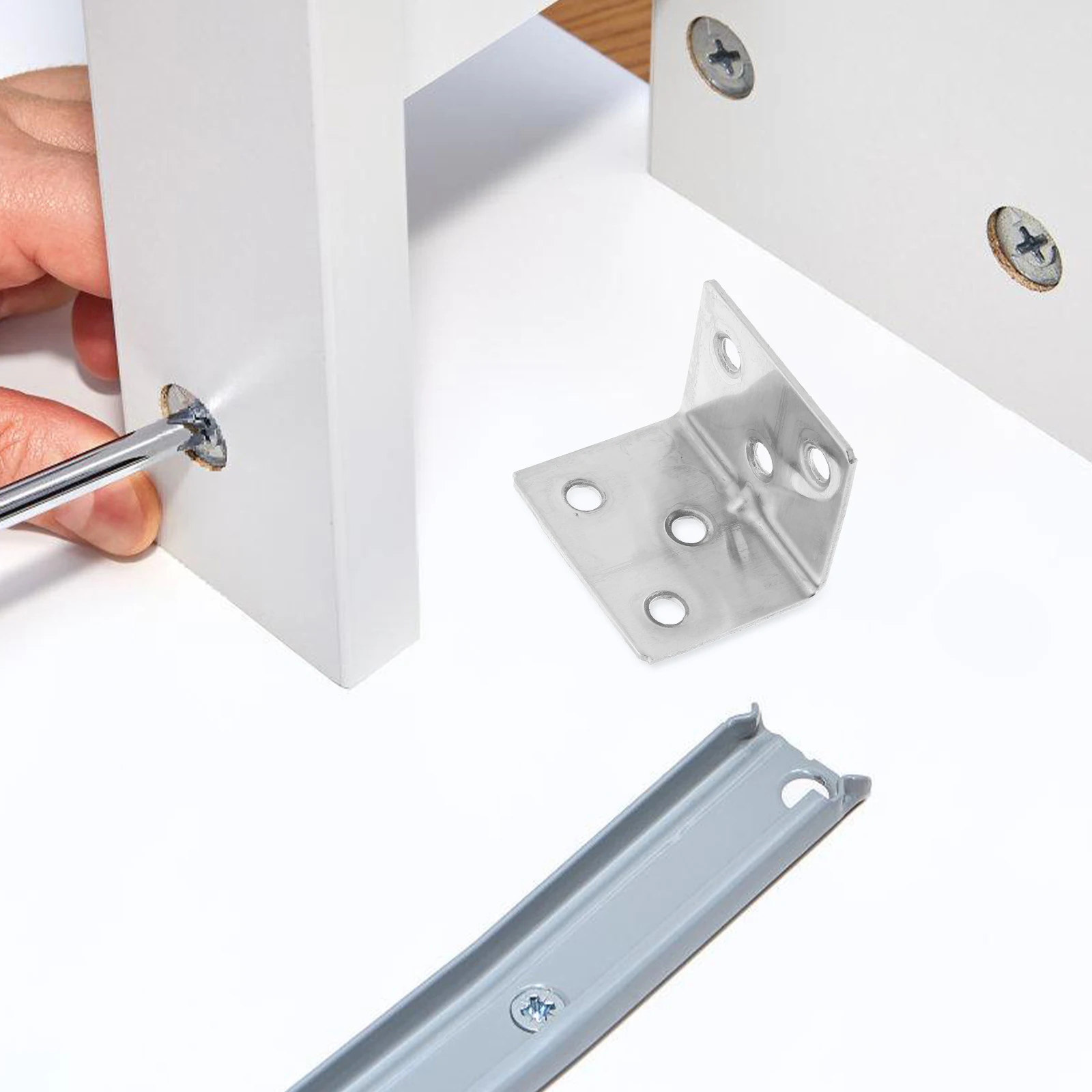 10pcs Stainless Steel Corner Braces L Shape 90 Degree Angle Brackets For Bookshelves Bed Frames Kitchen Cabinets Wall
10pcs Stainless Steel Corner Braces L Shape 90 Degree Angle Brackets For Bookshelves Bed Frames Kitchen Cabinets Wall