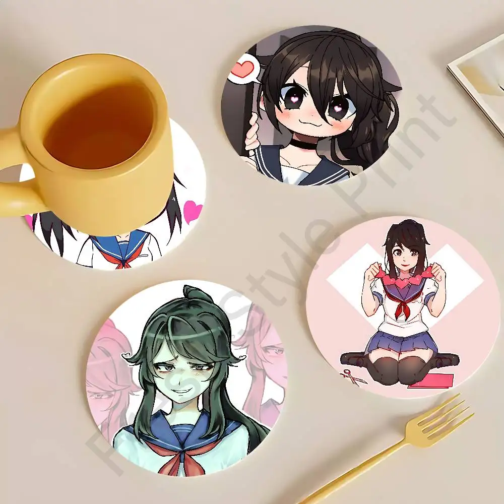 Game Y-Yandere S-Simulator Heat Resistant Round Wooden Coasters Non-slip Drink Cafe Decoration 2D Flat Color Print Coasters
Game Y-Yandere S-Simulator Heat Resistant Round Wooden Coasters Non-slip Drink Cafe Decoration 2D Flat Color Print Coasters