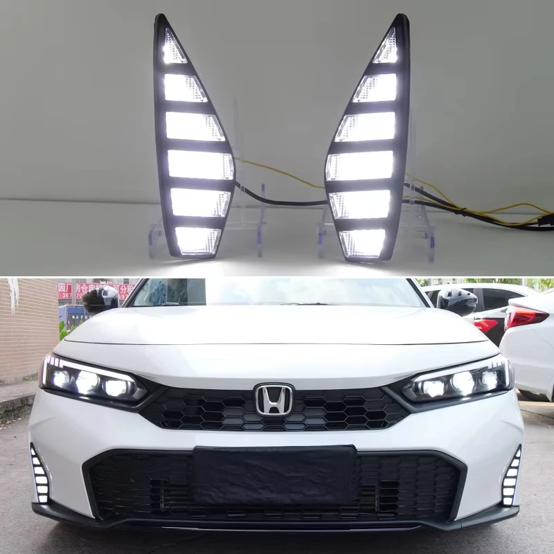 For Honda Civic 2025-2026 Dynamic Turn Signal Car DRL 12V LED Daytime Running Light LED Fog Lamp Decoration
For Honda Civic 2025-2026 Dynamic Turn Signal Car DRL 12V LED Daytime Running Light LED Fog Lamp Decoration