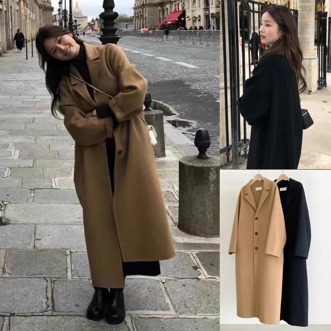 Ounce2025 Осеннее матовое силуэт цвета в стиле ретро с лацканами средней длины, утягивающее пальто, верхняя одежда, длинный свек, для поездок на работу, сле
Ounce2025 Осеннее матовое силуэт цвета в стиле ретро с лацканами средней длины, утягивающее пальто, верхняя одежда, длинный свек, для поездок на работу, сле