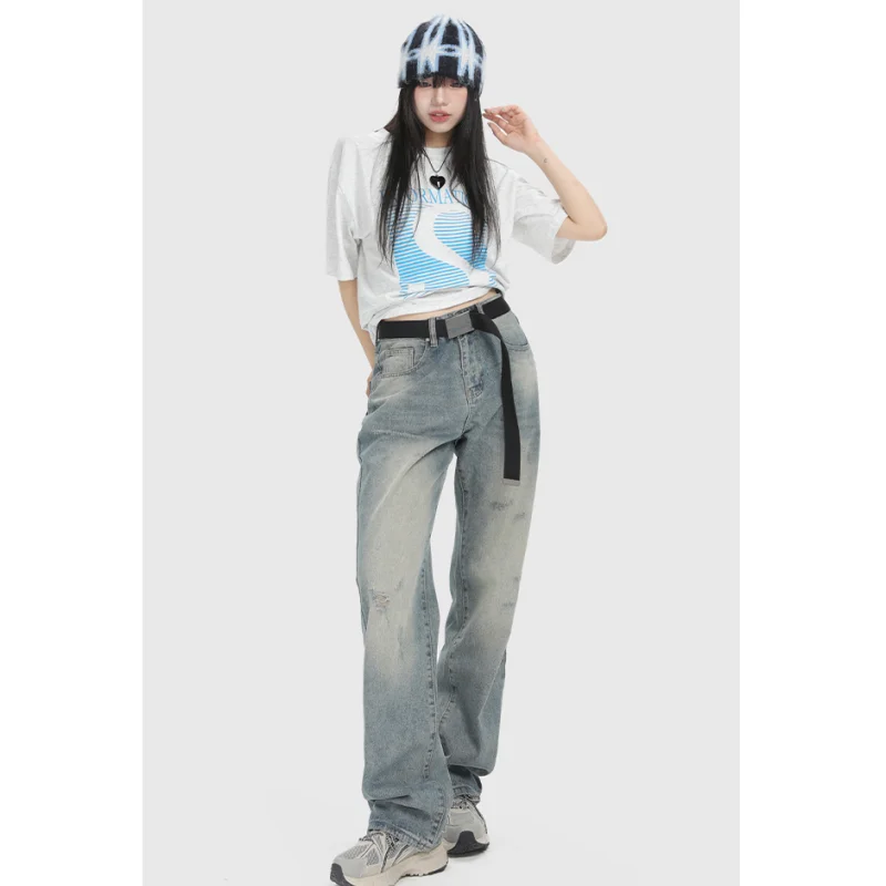 Blue Jeans for Women High Waist American Fashion 2023 Y2K Chic Streetwear Wide Leg Jean Female Trouser Baggy Denim Pants
Blue Jeans for Women High Waist American Fashion 2023 Y2K Chic Streetwear Wide Leg Jean Female Trouser Baggy Denim Pants