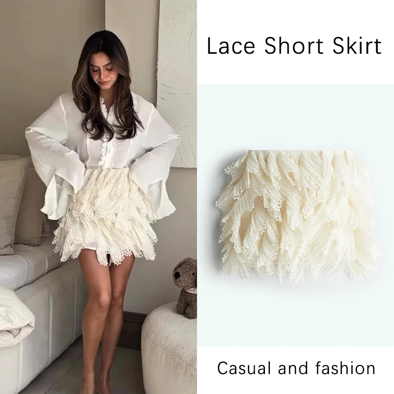 Fashion Multi Layers Ruffles A-line Short Skirts Women Solid High Waist Hip Package Skirt 2025 Summer Lady Chic Streetwears New
Fashion Multi Layers Ruffles A-line Short Skirts Women Solid High Waist Hip Package Skirt 2025 Summer Lady Chic Streetwears New