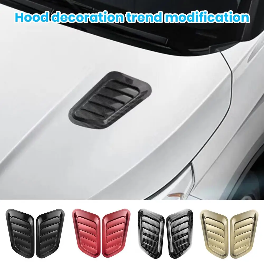 2Pcs Car Hood Air Vent Cover UV-proof Non-Fading Solid Color Universal Easy to Install Car Hood Vent Scoop Kit Car Accessory
2Pcs Car Hood Air Vent Cover UV-proof Non-Fading Solid Color Universal Easy to Install Car Hood Vent Scoop Kit Car Accessory